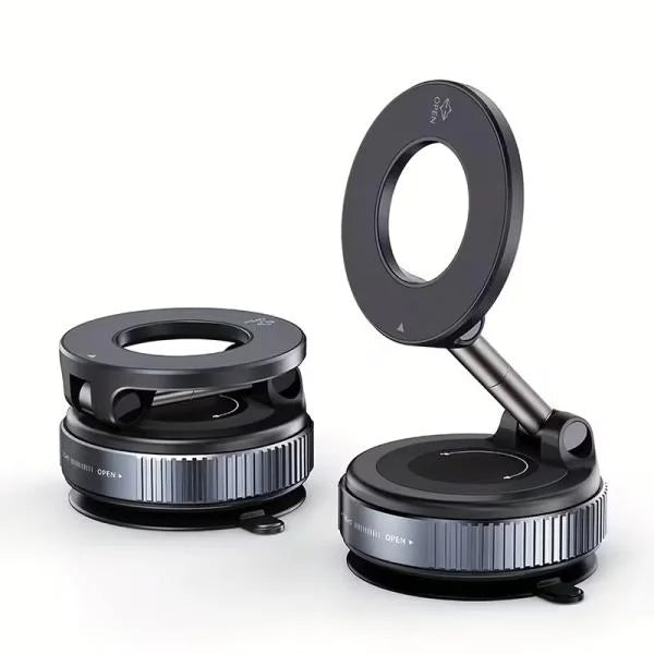 Magnetic 360° Car Phone Holder with Strong Suction Base