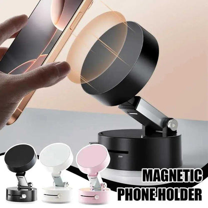 360° Rotating Magnetic Car Phone Holder – Strong Suction Dashboard Mount for All Smartphones