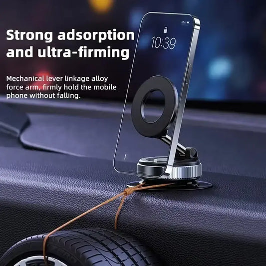 Magnetic 360° Car Phone Holder with Strong Suction Base