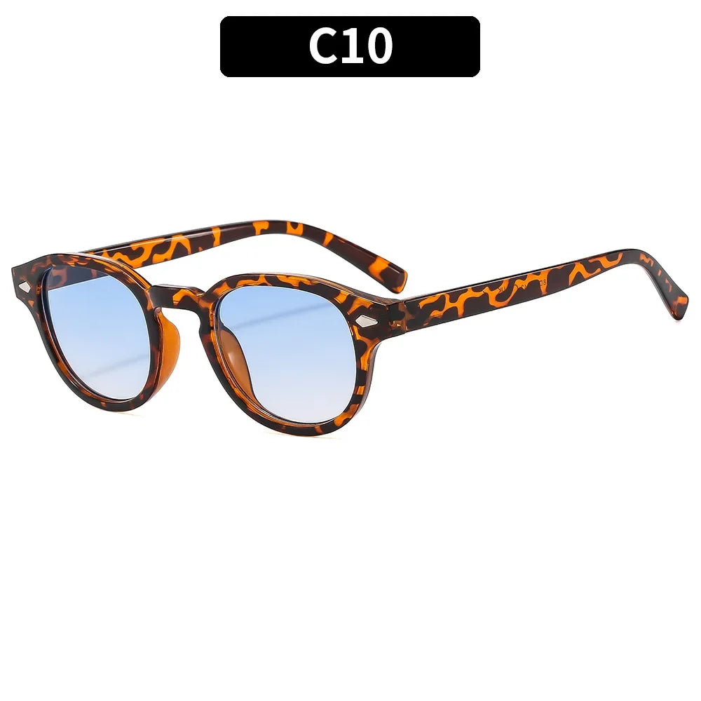 Round Sunglasses Retro Rivet Sun Glasses UV400 Unisex NEW