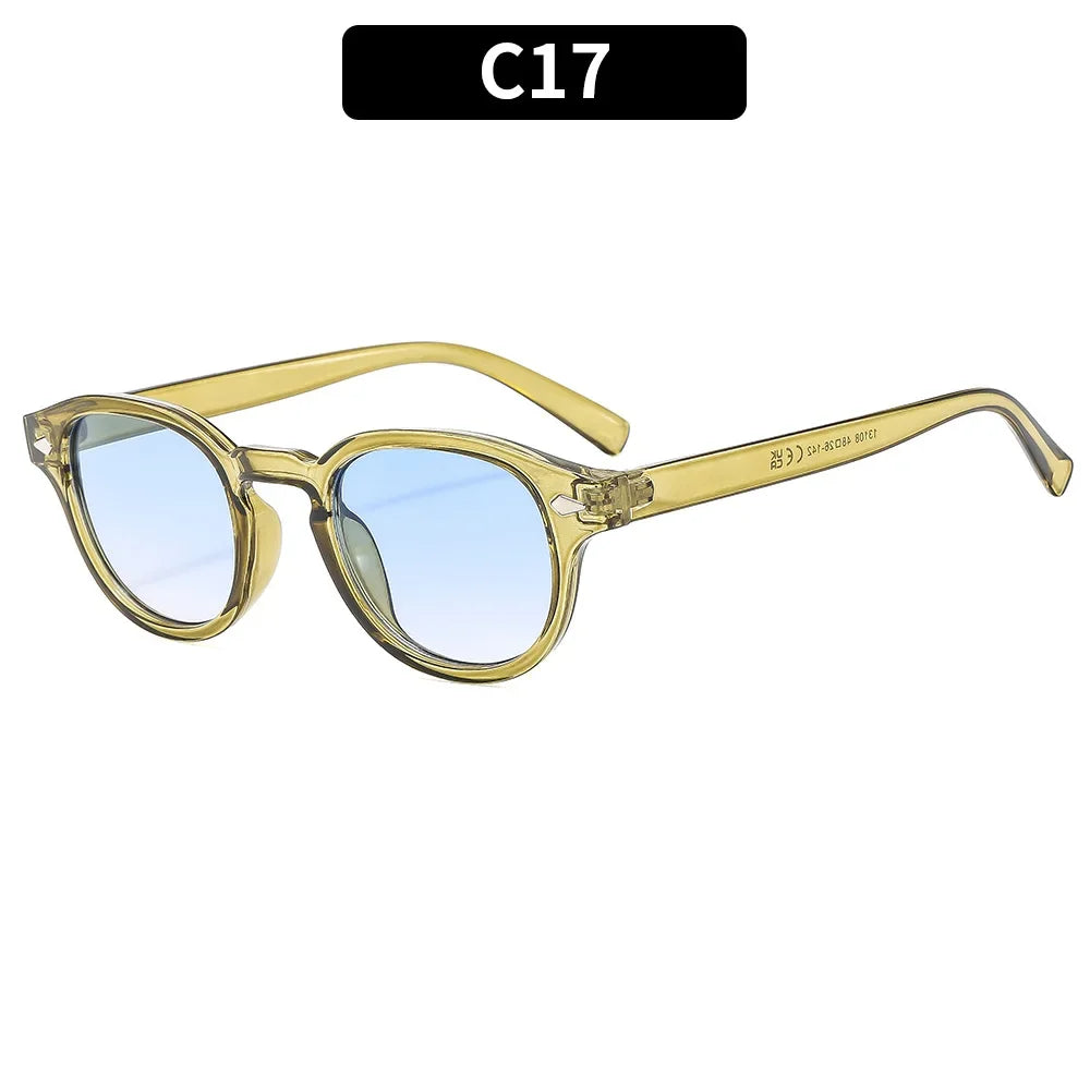 Round Sunglasses Retro Rivet Sun Glasses UV400 Unisex NEW