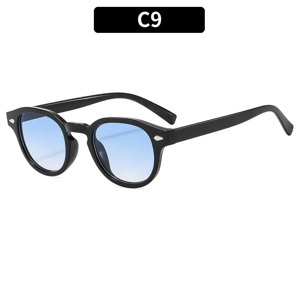 Round Sunglasses Retro Rivet Sun Glasses UV400 Unisex NEW