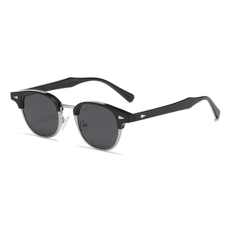 Round Sunglasses Retro Rivet Sun Glasses UV400 Unisex NEW