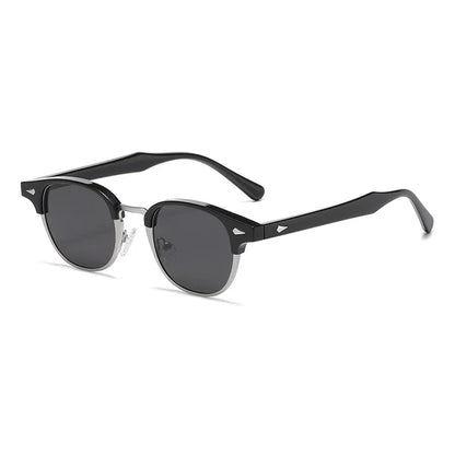 Round Sunglasses Retro Rivet Sun Glasses UV400 Unisex NEW
