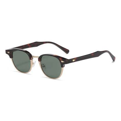 Round Sunglasses Retro Rivet Sun Glasses UV400 Unisex NEW