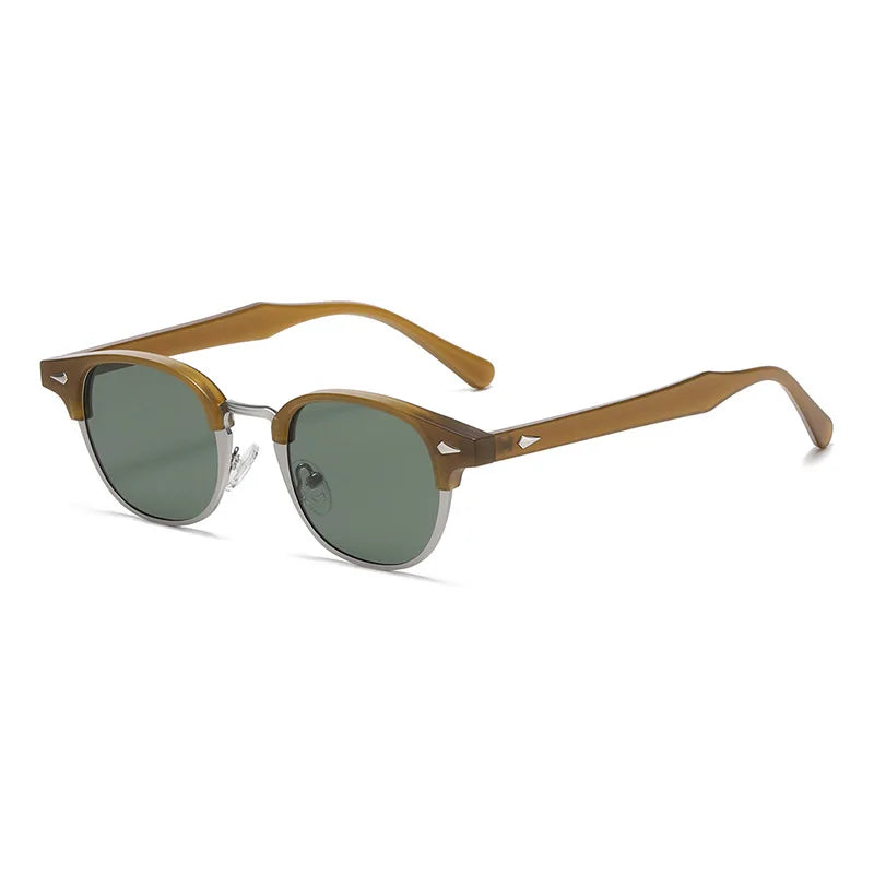 Round Sunglasses Retro Rivet Sun Glasses UV400 Unisex NEW