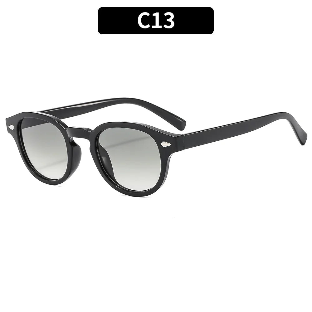 Round Sunglasses Retro Rivet Sun Glasses UV400 Unisex NEW