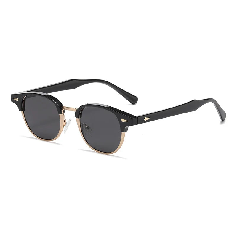 Round Sunglasses Retro Rivet Sun Glasses UV400 Unisex NEW