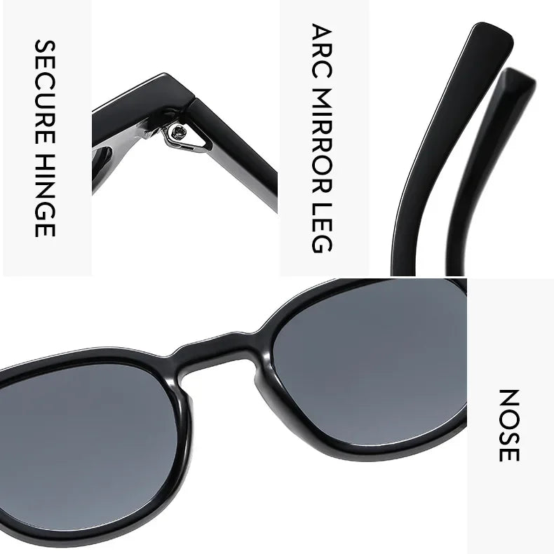 Round Sunglasses Retro Rivet Sun Glasses UV400 Unisex NEW