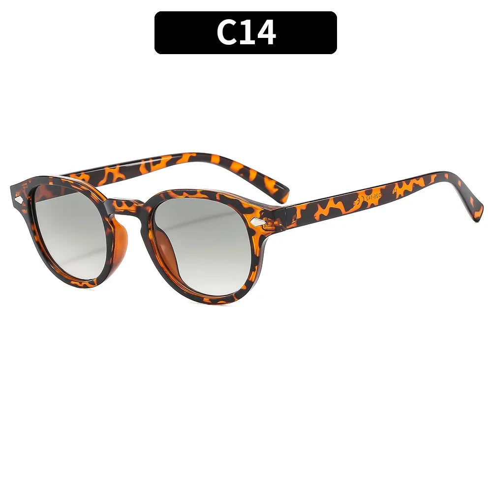 Round Sunglasses Retro Rivet Sun Glasses UV400 Unisex NEW