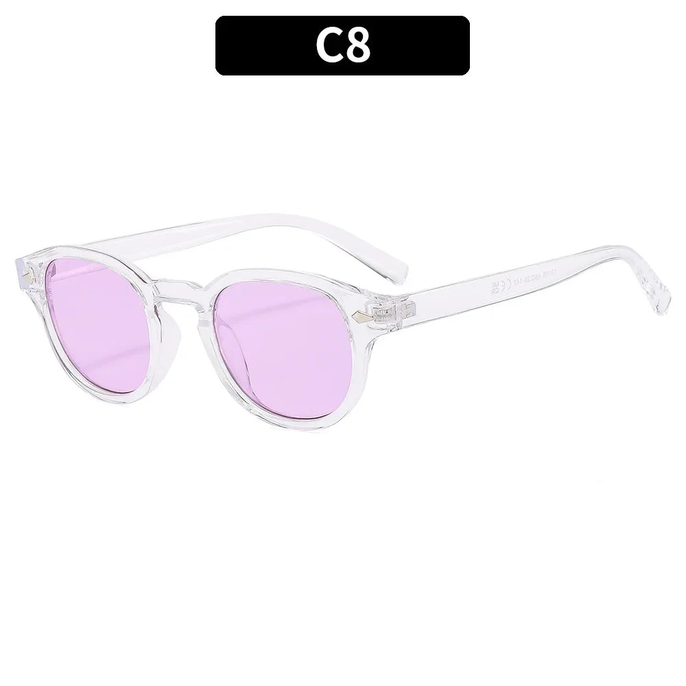 Round Sunglasses Retro Rivet Sun Glasses UV400 Unisex NEW