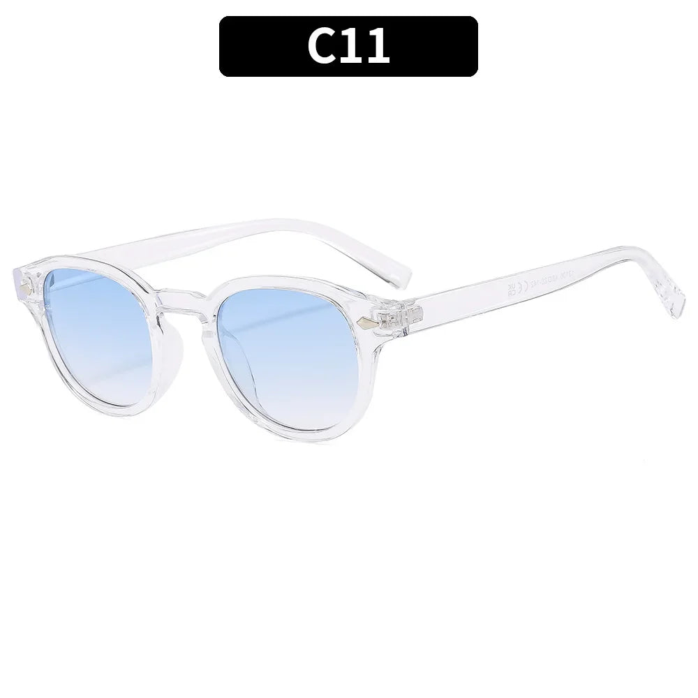 Round Sunglasses Retro Rivet Sun Glasses UV400 Unisex NEW