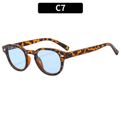 Round Sunglasses Retro Rivet Sun Glasses UV400 Unisex NEW